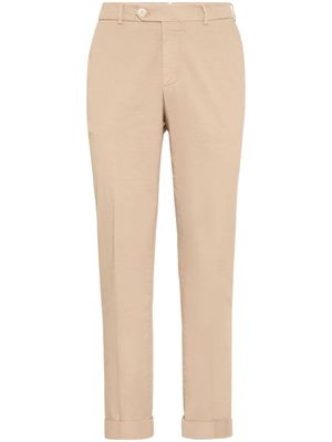 Brunello Cucinelli pantalon chino en coton - Tons neutres