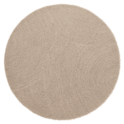 Vloerkleed Eleni Rond - Beige maat: xcm - materiaal: Wol - Dekbed-Discounter.nl