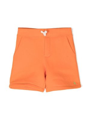 POLO RALPH LAUREN KIDS short en coton à logo brodé - Orange