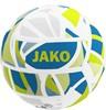 JAKO 2339 Minibal Iconic - Wit/Jako Blauw/Fluogeel - 1 JAKO 2339 Minibal Iconic - Wit/Jako Blauw/Fluogeel - 1