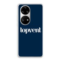 Topvent Navy: Huawei P50 Pro Transparant Hoesje Topvent Navy: Huawei P50 Pro Transparant Hoesje