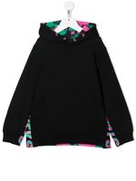 Stella McCartney Kids hoodie à empiècements fleuris - Noir