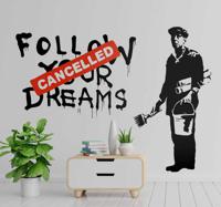 Banksy dromen geannuleerd sticker - thumbnail