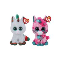 Ty - Knuffel - Beanie Boo's - Gumball Unicorn & Christmas Unicorn - thumbnail