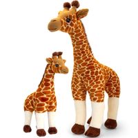 Pluche knuffel dieren Giraffes familie setje 30 en 70 cm - thumbnail