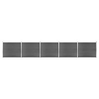 Schuttingpanelenset 872x146 cm HKC zwart