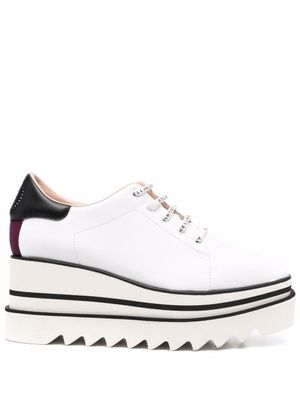 Stella McCartney baskets Elyse 80 mm à semelle crantée - Blanc