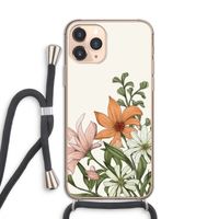 Floral bouquet: iPhone 11 Pro Transparant Hoesje met koord