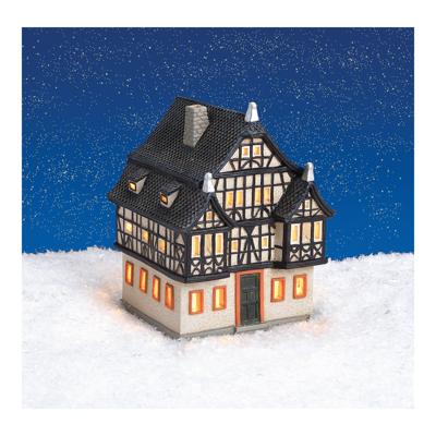 Wurm Lichthaus Dreigiebelhaus Kröv / Mosel van porselein, veelkleurig (B/H/D) 13x18x13cm