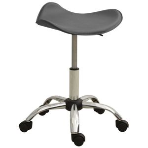VidaXL Salonkruk kunstleer grijs