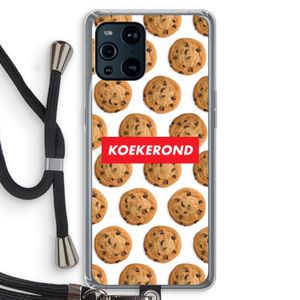 Koekerond: Oppo Find X3 Transparant Hoesje met koord