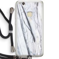 Gestreepte marmer: Huawei Ascend P10 Lite Transparant Hoesje met koord