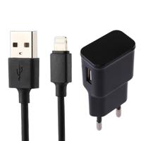 5V 2.1A Intellgent Identification USB Charger with 1m USB to 8 Pin Charging Cable EU Plug For iPhone 11 Pro Max / iPhone 11 Pro / iPhone 11 / iPhone