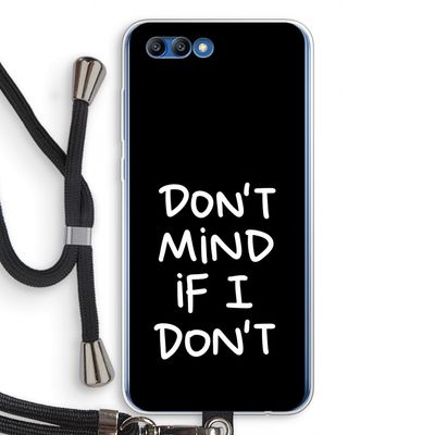 Don't Mind: Honor 10 Transparant Hoesje met koord