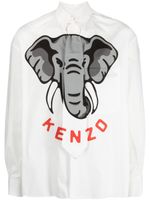 Kenzo chemise à imprimé Kenzo Elephant - Blanc