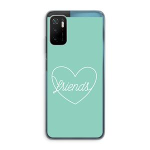 Friends heart pastel: Xiaomi Poco M3 Pro 5G Transparant Hoesje