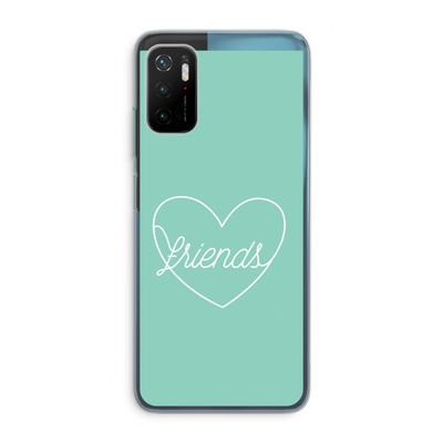 Friends heart pastel: Xiaomi Poco M3 Pro 5G Transparant Hoesje