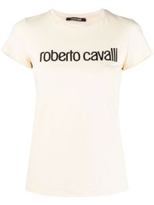 Roberto Cavalli t-shirt à logo brodé - Tons neutres