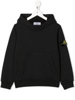 Stone Island Junior hoodie à patch Compass - Noir - thumbnail