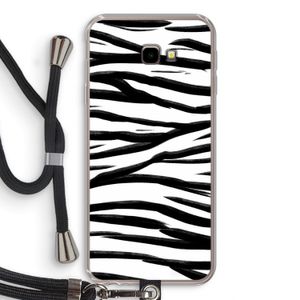 Zebra pattern: Samsung Galaxy J4 Plus Transparant Hoesje met koord