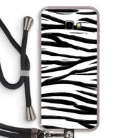 Zebra pattern: Samsung Galaxy J4 Plus Transparant Hoesje met koord