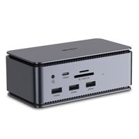 LINDY DST-Pro USB4 USB-C dockingstation Geïntegreerde kaartlezer, USB-C Power Delivery