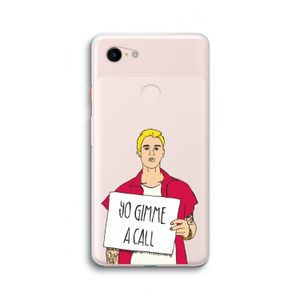 Gimme a call: Google Pixel 3 XL Transparant Hoesje