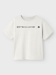 Name it zomer t-shirt S/S jongens - wit - Nkmhold