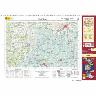 Topografische kaart 753 MT50 Miajadas | CNIG - Instituto Geográfico Nacional1