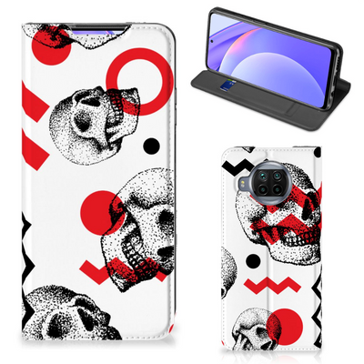 Mobiel BookCase Xiaomi Mi 10T Lite Skull Red Mobiel BookCase Xiaomi Mi 10T Lite Skull Red