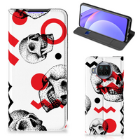 Mobiel BookCase Xiaomi Mi 10T Lite Skull Red