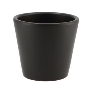 DK Design Bloempot/plantenpot - Vinci - zwart mat - voor kamerplant - D13 x H15 cm