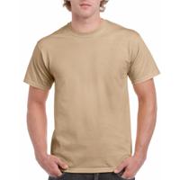 T-shirts beige voor heren - zware 200gr kwaliteit - Basic shirts - Katoen - Korte mouwen - thumbnail