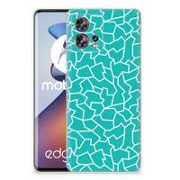 Motorola Edge 30 Fusion | Hoesje maken | Cracks Blue