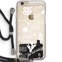 Good vibes: iPhone 6 / 6S Transparant Hoesje met koord