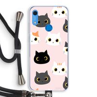 Katten: Huawei Y6s Transparant Hoesje met koord