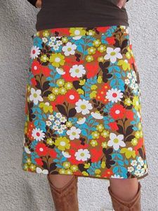 Color Floral Casual Floral-Print Skirt