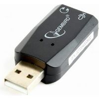 Gembird SC-USB2.0-01 kabeladapter/verloopstukje 2 x 3.5mm Zwart Gembird SC-USB2.0-01 kabeladapter/verloopstukje 2 x 3.5mm Zwart