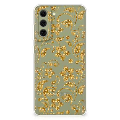 Samsung Galaxy S21FE | TPU Case | Gouden Bloemen