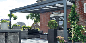 Tijdelijk 15% korting | Verasol Actie glas Veranda Special 400x300 cm Nu op 2 staanders! Aluminium Verasol