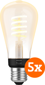Philips Hue Filamentlamp White Ambiance Edison E27 5-pack