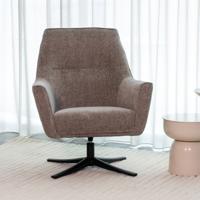 LABEL51 Draaifauteuil 'Tod' Elite stof, kleur Stone