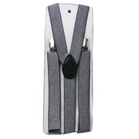 Faram Party Lurex verkleedkleding bretels - glitters zilver - volwassenen - carnaval