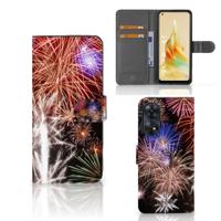 OPPO Reno8 T 4G | Wallet Case | met Pasjes | Vuurwerk