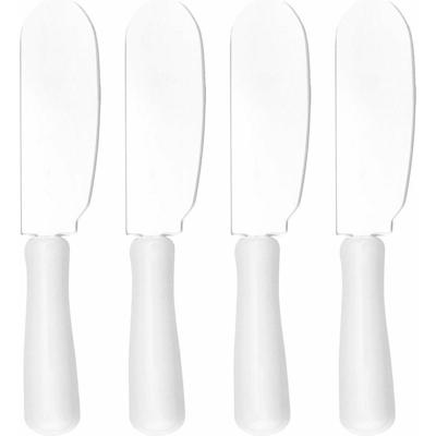 Botermessen set 4x stuks - smeermessen - RVS - 10 cm - kruidenboter/tapenade mesjes