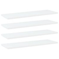 Wandschappen 4 st 60x20x1,5 cm bewerkt hout wit