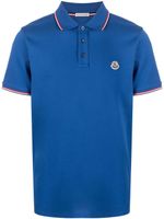 Moncler polo à logo poitrine - Bleu