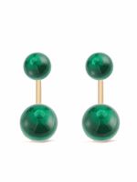 Mateo boucles d'oreille en or 14ct ornées de malachite