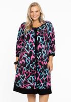 Yoek Dress puff sleeves | Zwart | Maat 46/48