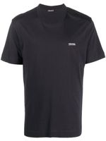 Zegna t-shirt en coton à logo brodé - Noir